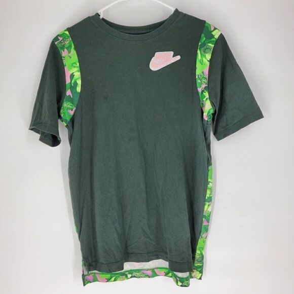 Nike floral green pink tee tshirt small medium - Picture 1 of 5